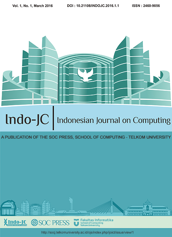 Indonesian Journal on Computing Volume 1, Issue 1, March 2016
